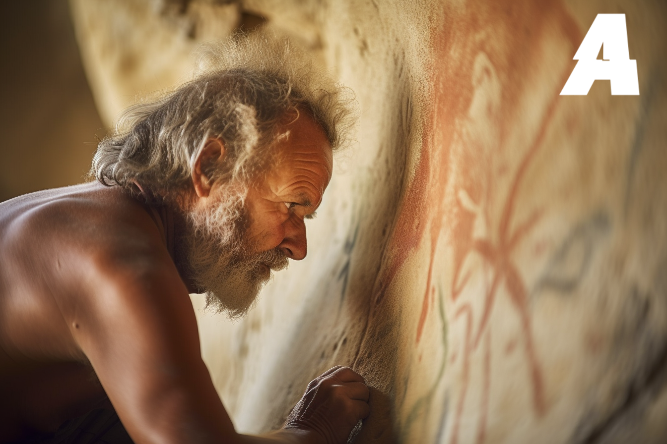 DMS_a_early_man_making_a_cave_painting_medium_close_shot_over_h_805a857a-2bf0-4869-9f2c-c7f561f8ced9